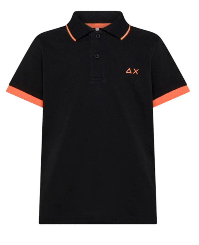 Sun68 BOY'S POLO SMALL STRIPE FLUO S/S