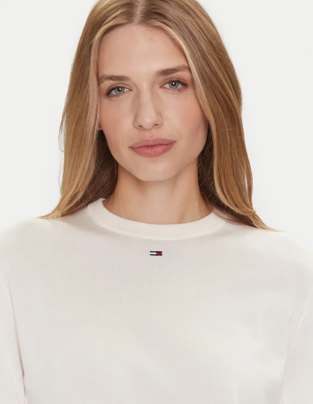 Maglione Essential DW0DW20159 Écru Regular Fit