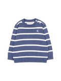Calvin Klein Jeans maglia neonato a righe blu avio panna SKU: LV1CKTJF10CHX-68cm