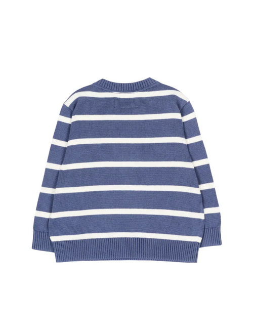 Calvin Klein Jeans maglia neonato a righe blu avio panna SKU: LV1CKTJF10CHX-68cm