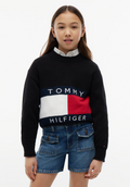 Pullover Tommy Hilfiger Heritage relaxed fit con bandiera