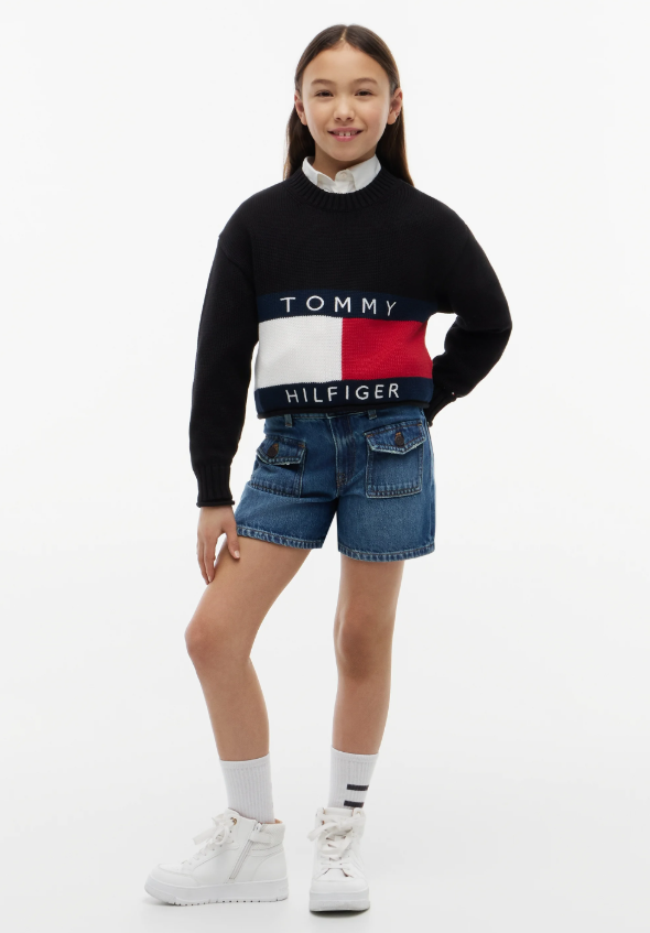 Pullover Tommy Hilfiger Heritage relaxed fit con bandiera