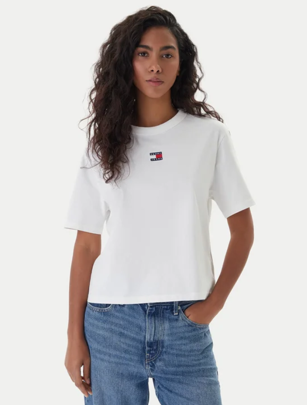 T-shirt Badge Écru Boxy Fit