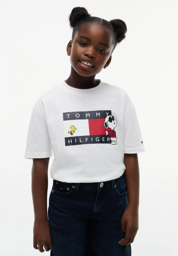 PEANUTS® FLAG GRAPHIC JERSEY T-SHIRT - Print T-shirt - white