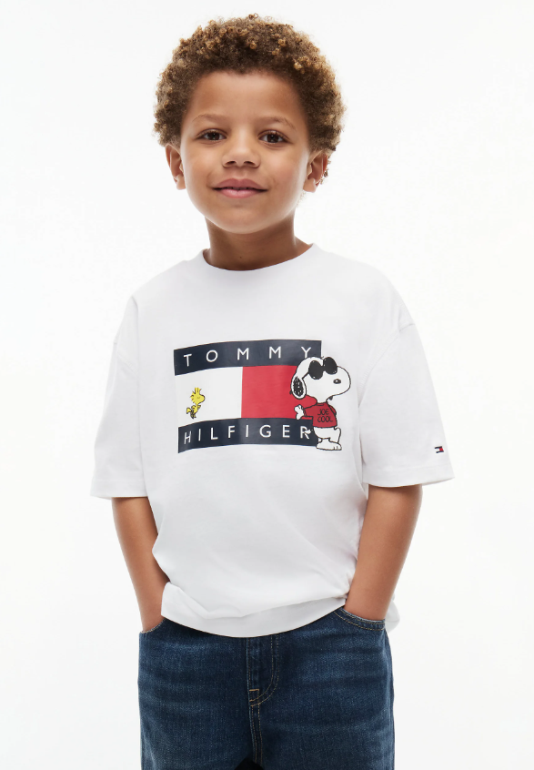 PEANUTS® FLAG GRAPHIC JERSEY T-SHIRT - Print T-shirt - white