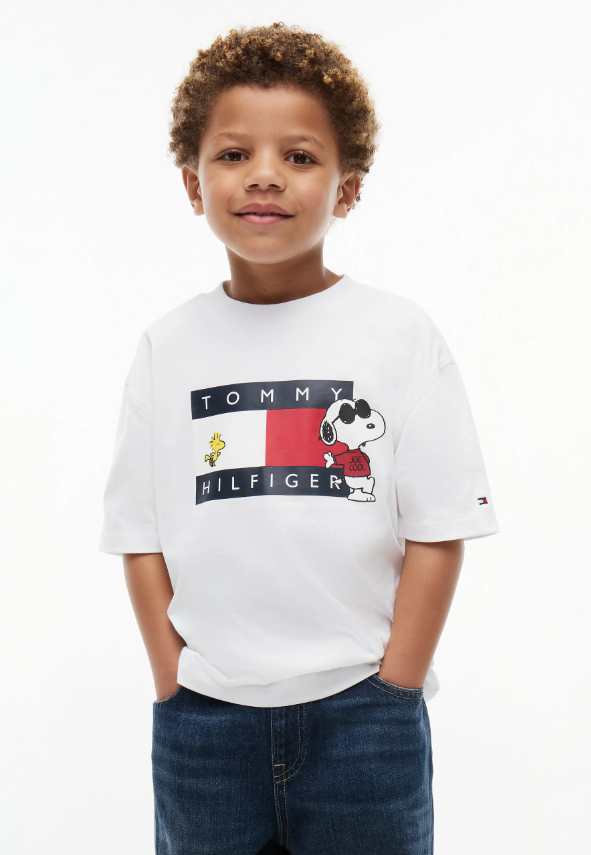 PEANUTS® FLAG GRAPHIC JERSEY T-SHIRT - Print T-shirt - white