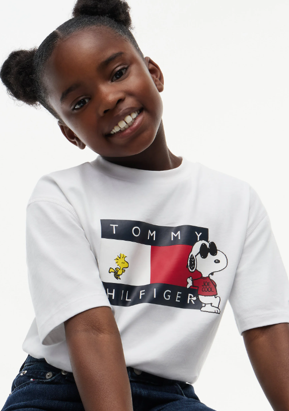 PEANUTS® FLAG GRAPHIC JERSEY T-SHIRT - Print T-shirt - white