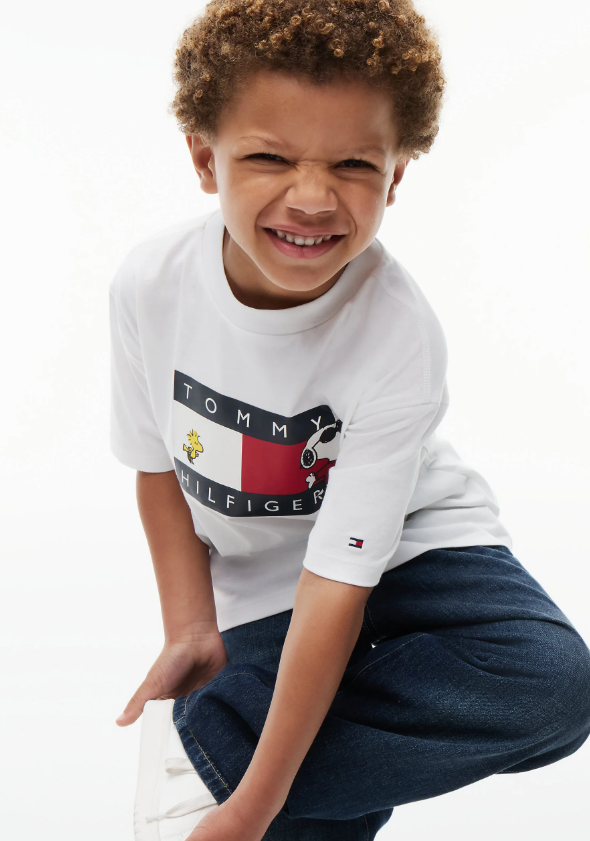 PEANUTS® FLAG GRAPHIC JERSEY T-SHIRT - Print T-shirt - white