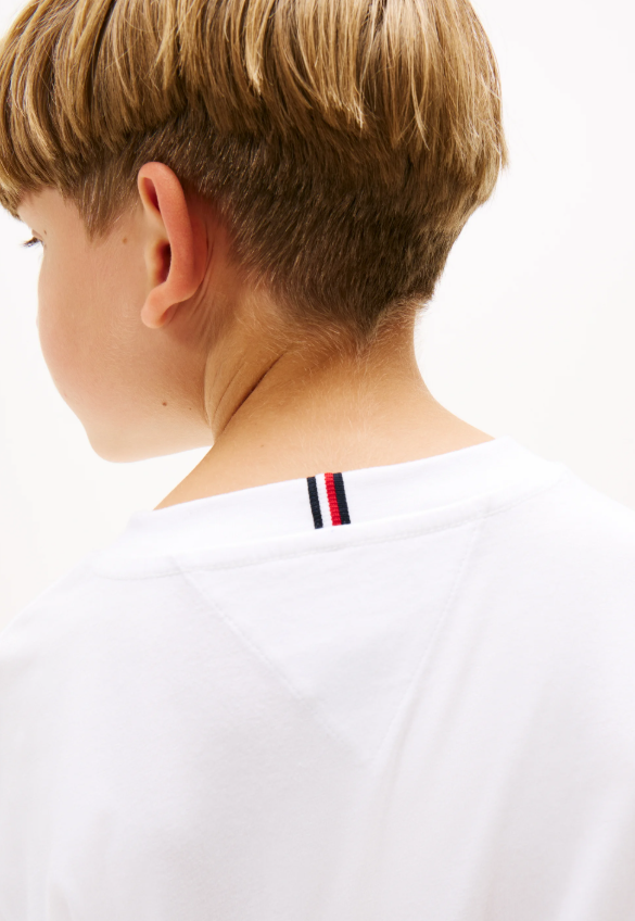 ESSENTIAL FLAG EMBROIDERY LONG SLEEVE T-SHIRT - Maglietta a manica lunga - white