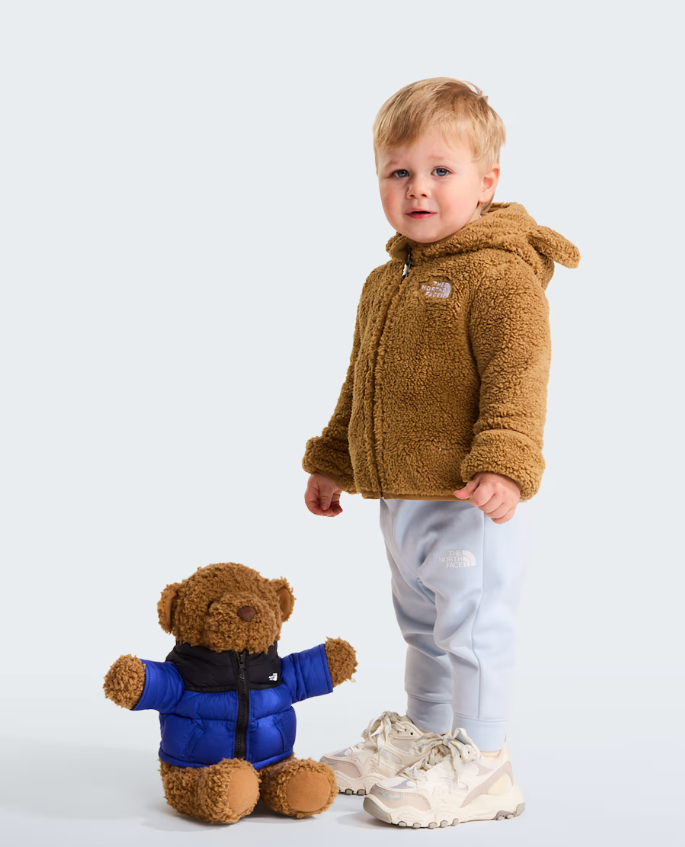Teddy Brown con cappuccio e cerniera integrale Campshire da neonato