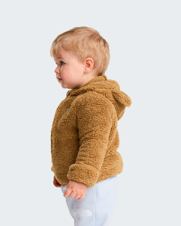 Teddy Brown con cappuccio e cerniera integrale Campshire da neonato