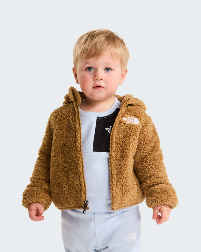 Teddy Brown con cappuccio e cerniera integrale Campshire da neonato