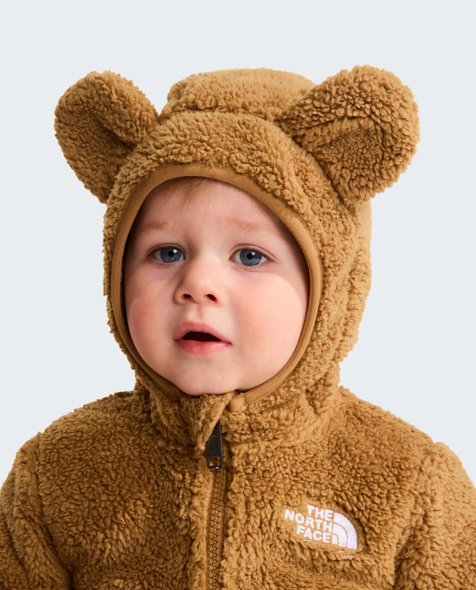 Teddy Brown con cappuccio e cerniera integrale Campshire da neonato
