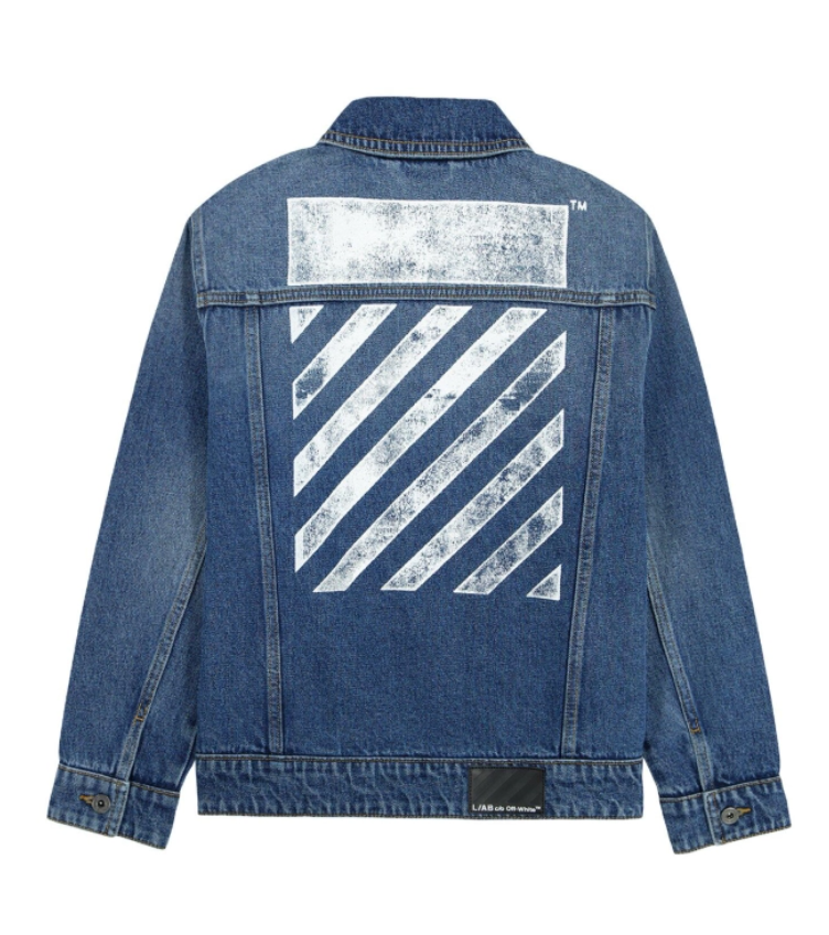Diag Regular Denim Jacket Steel Indigo Off White