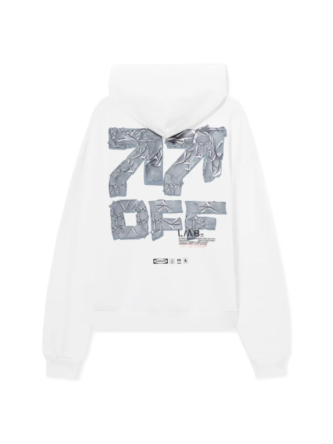 Felpa OFF-WHITE con cappuccio bianco