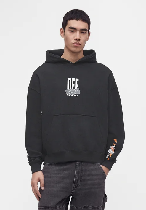 Felpa Off White Black Active duct